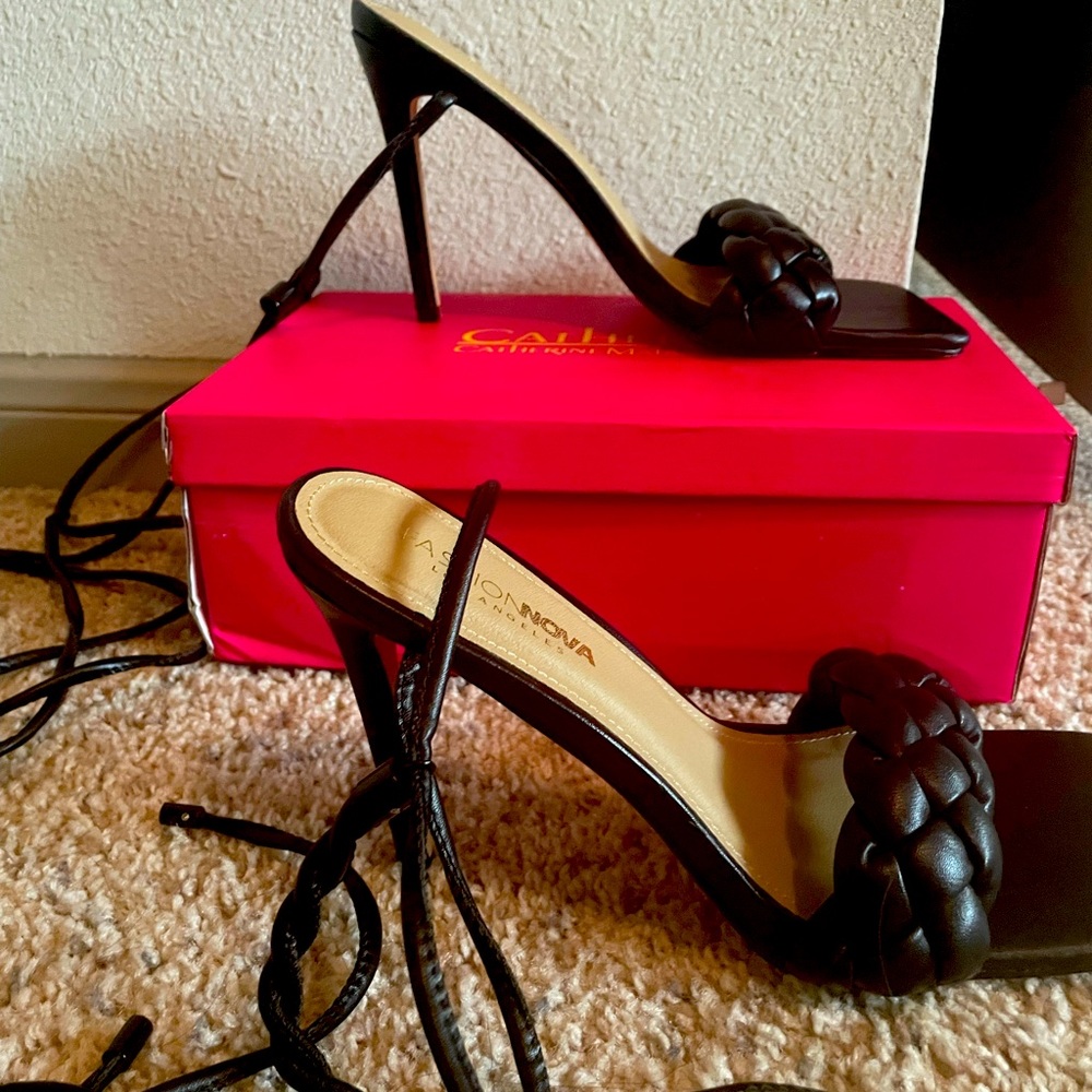 Lace up Fashion nova heels, worn once